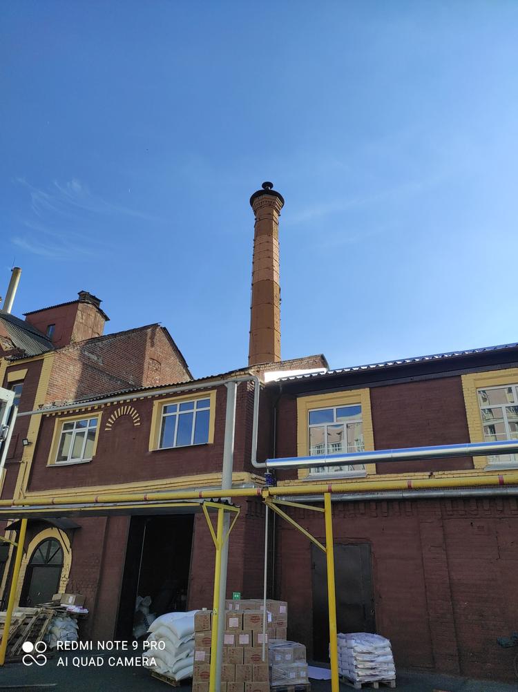 Inspection of the brick pipe, Yeast factory