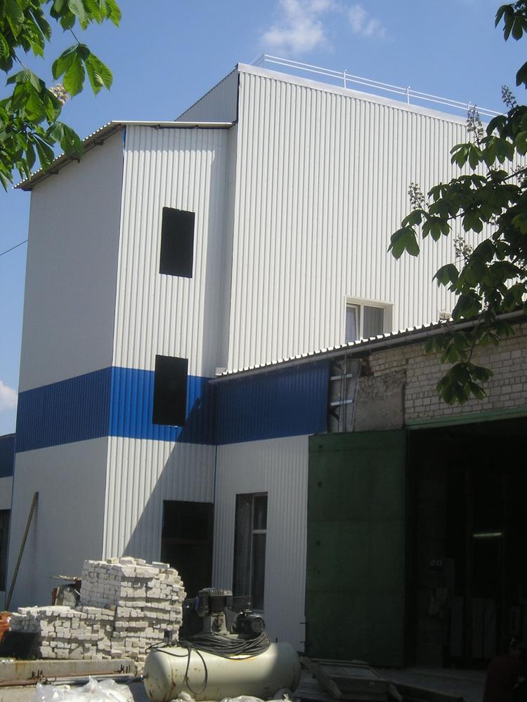 Installation of ventilated facade, "Blik" plant