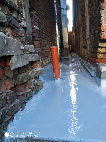Waterproofing of the pavement on Chernyshevsky Street.